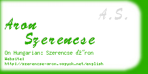 aron szerencse business card